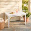 Ilmastikukindel plastikust aialaud, 70 × 53 cm, kreemvalge
