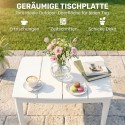 Ilmastikukindel plastikust aialaud, 70 × 53 cm, kreemvalge