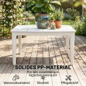 Ilmastikukindel plastikust aialaud, 70 × 53 cm, kreemvalge