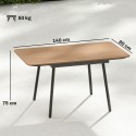 Aialaud 140 × 80 cm WPC-plaadi ja reguleeritavate jalgadega, tiikpuu
