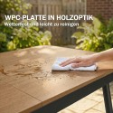 Aialaud 140 × 80 cm WPC-plaadi ja reguleeritavate jalgadega, tiikpuu