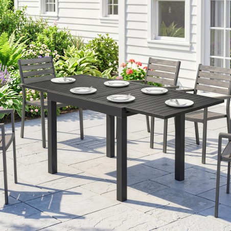 Pikendatav alumiiniumist aialaud 80/160 × 80 cm, 4–6 inimesele