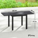 Pikendatav alumiiniumist aialaud 80/160 × 80 cm, 4–6 inimesele