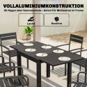 Pikendatav alumiiniumist aialaud 80/160 × 80 cm, 4–6 inimesele