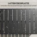 Ristkülikukujuline terasest külglaud rõdule, aeda või terrassile, 90 × 50 × 43 cm, must