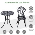 Bistrookomplekt: laud ja 2 tooli, must