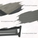 Aiamööblikomplekt: laud ja 4 tooli, 150 × 87 × 72 cm, hall
