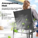 Aiamööblikomplekt 150 × 80 cm laua ja 6 tooliga, must
