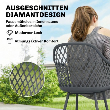 4-osaline UV-kindlate plastikust aiatoolide komplekt, tumehall