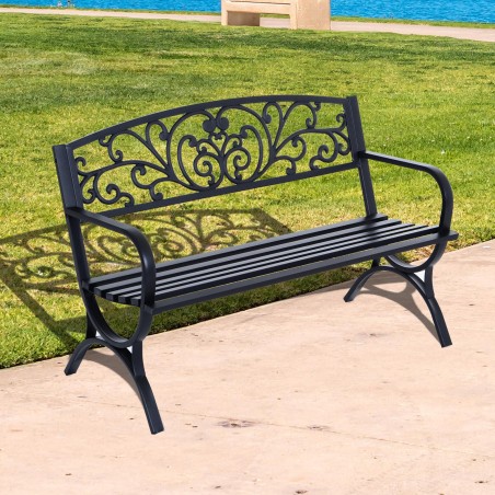 2-kohaline aiapink, 240 kg kandevõimega, 127 × 60 × 85 cm, must