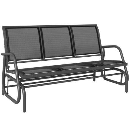 3-kohaline metallist aiakiikpink, kuni 300 kg, 147 × 70 × 85 cm, tumehall