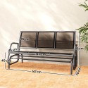 3-kohaline metallist aiakiikpink, kuni 300 kg, 147 × 70 × 85 cm, tumehall