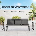3-kohaline metallist aiakiikpink, kuni 300 kg, 147 × 70 × 85 cm, tumehall