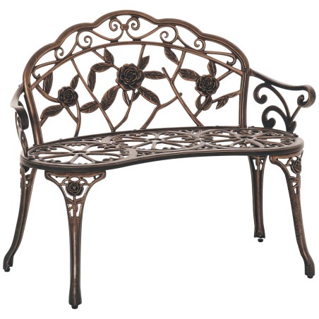 2-kohaline metallist aiapink lillemustriga, retrostiilis, pronks, 100 × 54 × 78 cm