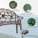 2-kohaline metallist aiapink lillemustriga, retrostiilis, pronks, 100 × 54 × 78 cm