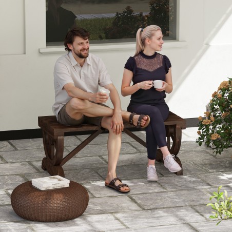Ilmastikukindel puidust aiapink 98 × 50 × 39,5 cm, naturaalne