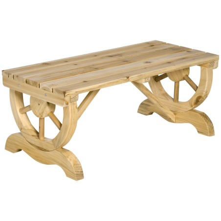 Ilmastikukindel puidust aiapink 98 × 50 × 39,5 cm, naturaalne