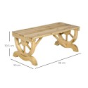 Ilmastikukindel puidust aiapink 98 × 50 × 39,5 cm, naturaalne