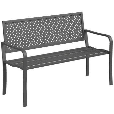2-kohaline ilmastikukindel metallist aiapink roostekindla seljatoega, kuni 240 kg