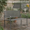2-kohaline ilmastikukindel metallist aiapink roostekindla seljatoega, kuni 240 kg
