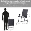 2-osaline kokkupandavate käetugedega matkatoolide komplekt, must
