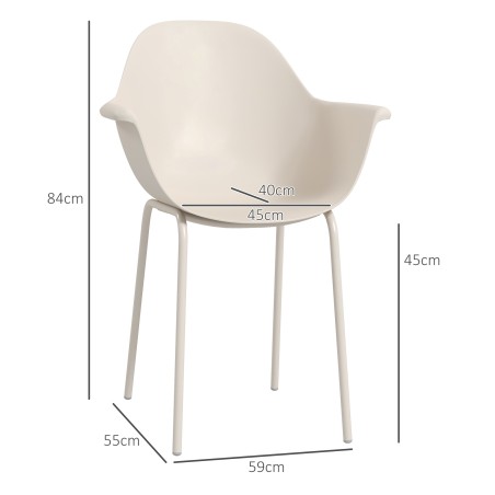4 aiatooli komplekt, 59 × 55 × 84 cm, hall
