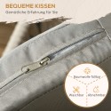2 terrassitooli komplekt, boho stiilis, pestavate katetega, beež