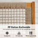 2-osaline aiamööblikomplekt: akaatsiapuidust tugitool ja taburet, boho stiil