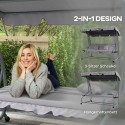 2-in-1 lamamisfunktsiooniga Hollywoodi kiik reguleeritava katusega, hall