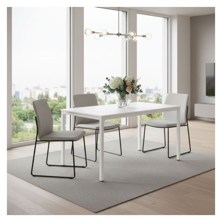 Köögilaud 4-5 inimesele, arvutilaud, 120 x 60 cm, valge