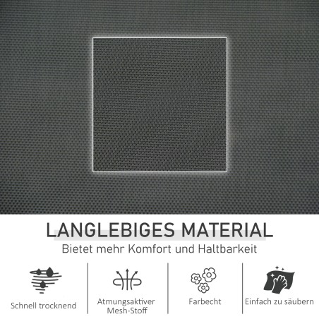Metallist võrkkiiktool aiatool, must ja helehall, 150 × 62 × 88 cm