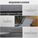 Polürotangist lamamistool päikesevarju ja padjaga, hall