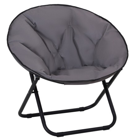 Kokkupandav polsterdatud matkatool Moonchair, kuni 120 kg, hall