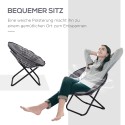 Kokkupandav polsterdatud matkatool Moonchair, kuni 120 kg, hall