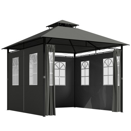 Vaatetorn peotelk aiapaviljon, 3 x 3 x 2, 88 m, tumehall