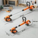 Akuga murutrimmer 21 V, 2 × 4,0 Ah aku, laadija ja teleskoopkäepide