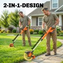 Akuga murutrimmer 21 V, 2 × 4,0 Ah aku, laadija ja teleskoopkäepide