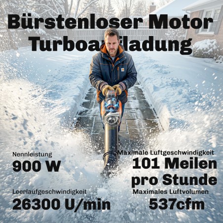 Juhtmevaba 20 V lehepuhur 2 aku ja laadijaga, puhumiskiirus 162,7 km/h