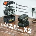 Juhtmevaba 20 V lehepuhur 2 aku ja laadijaga, puhumiskiirus 162,7 km/h