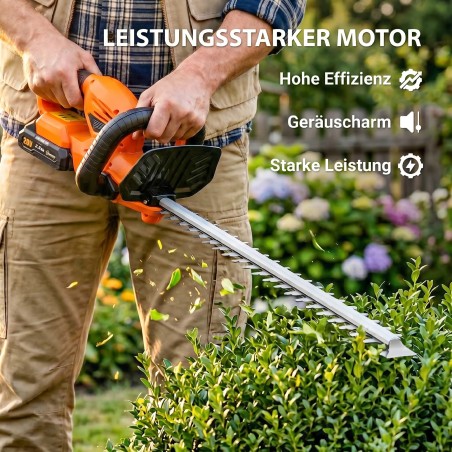 Akuga elektriline hekilõikur, 100 W, lõikepikkus 51 cm, oranž