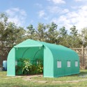 Kilekasvuhoone rullitava ukse ja 6 võrguaknaga, 4,5 x 3 x 2 m