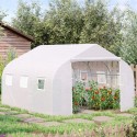 Tunnelkasvuhoone 6 ülesrullitava akna, lukuga ukse ja metallraamiga, 3,5 × 3 × 2 m