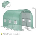 Kasvuhoonekile 3 × 2 × 2 m, veekindel, UV-kaitsega, roheline