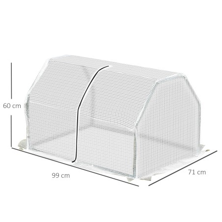 Minikasvuhoone 99 × 71 × 60 cm, ilmastikukindel, roheline