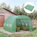 Kasvuhoone asenduskile 3 × 3 × 2 m, roheline, 6 akna ja uksega