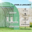 Kilekasvuhoone 350 × 200 × 200 cm, uks, 6 akent, ankrud ja trossid
