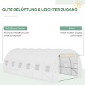Roheline asenduskasvuhoonekile 6 × 3 × 2 m, 12 akna ja uksega