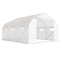 Tunnelkasvuhoone metallraami ja 6 avatava aknaga, 4,45 × 3 × 2,05 m