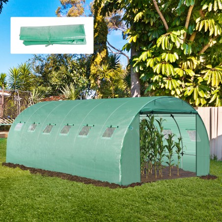 Veekindel UV-kaitsega kasvuhoonekile 6 × 3 × 2 m, PE, roheline