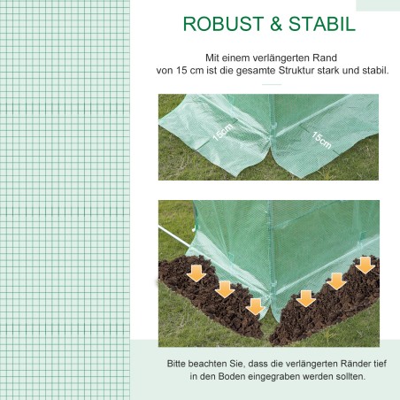 Veekindel UV-kaitsega kasvuhoonekile 6 × 3 × 2 m, PE, roheline
